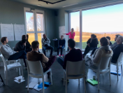 A meeting with Elneo's managers. 