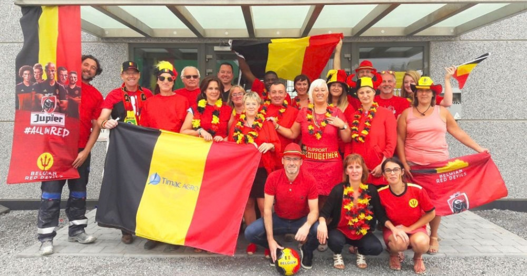 Team-building event at the football stadium