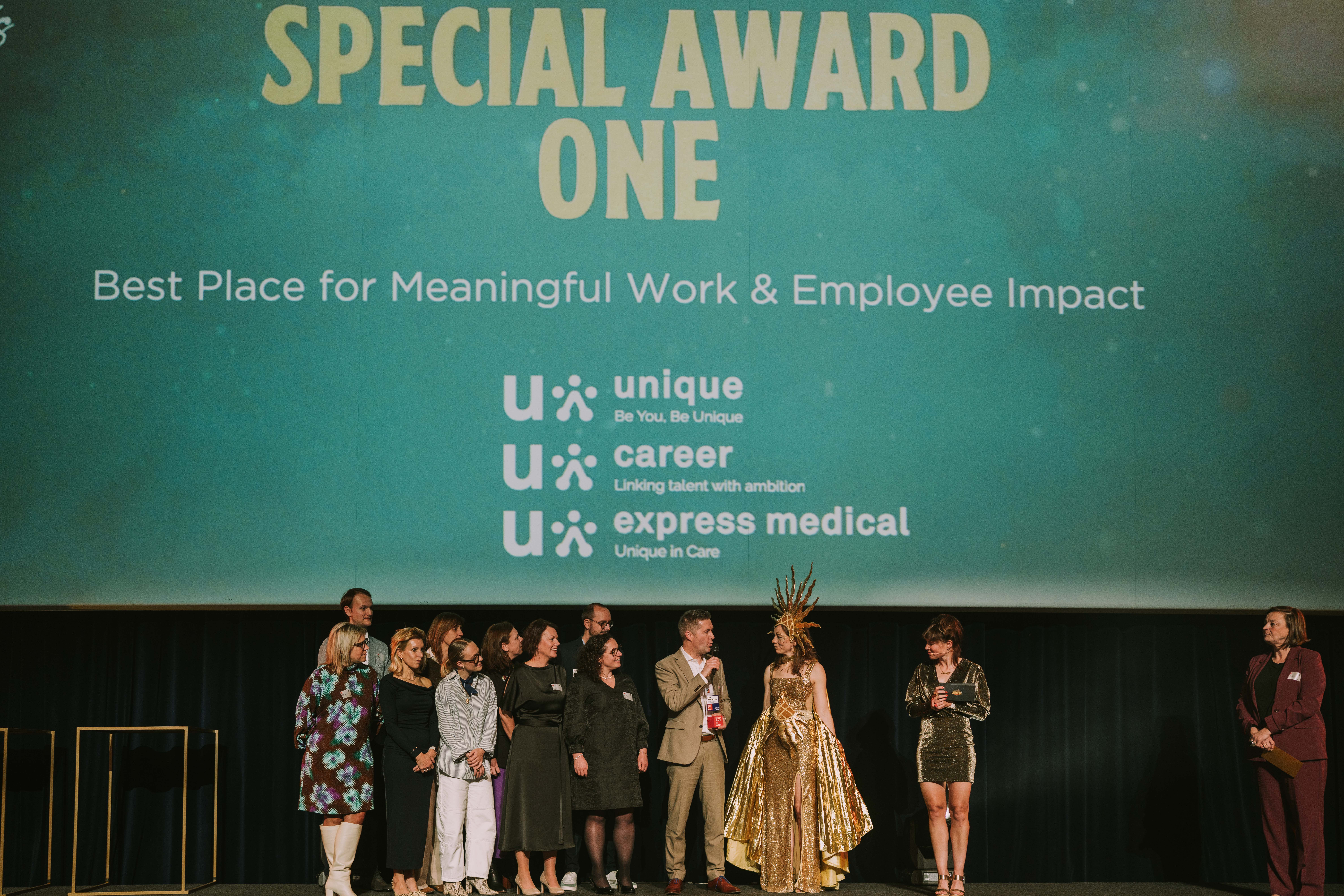 Unique wins Special Award for ‘Best Place for Meaningful Work & Employee Impact’