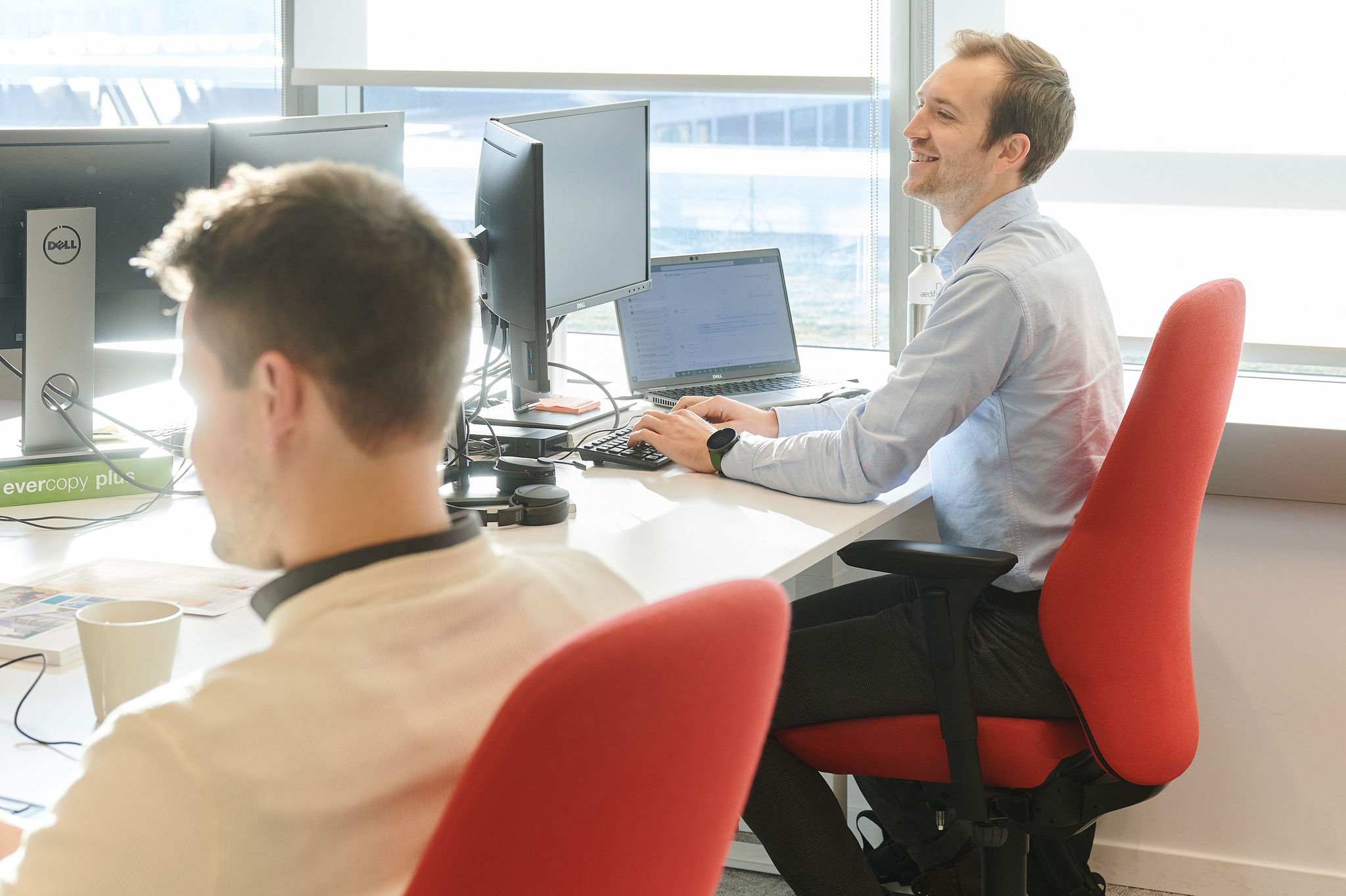 Sharing information in an informal way.