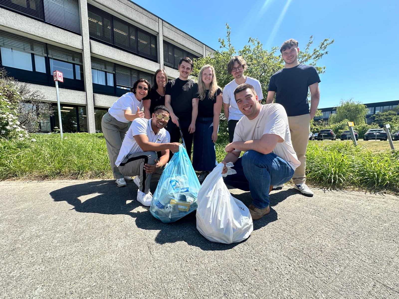 Planning sessions!  Walking and collecting trash around the office.