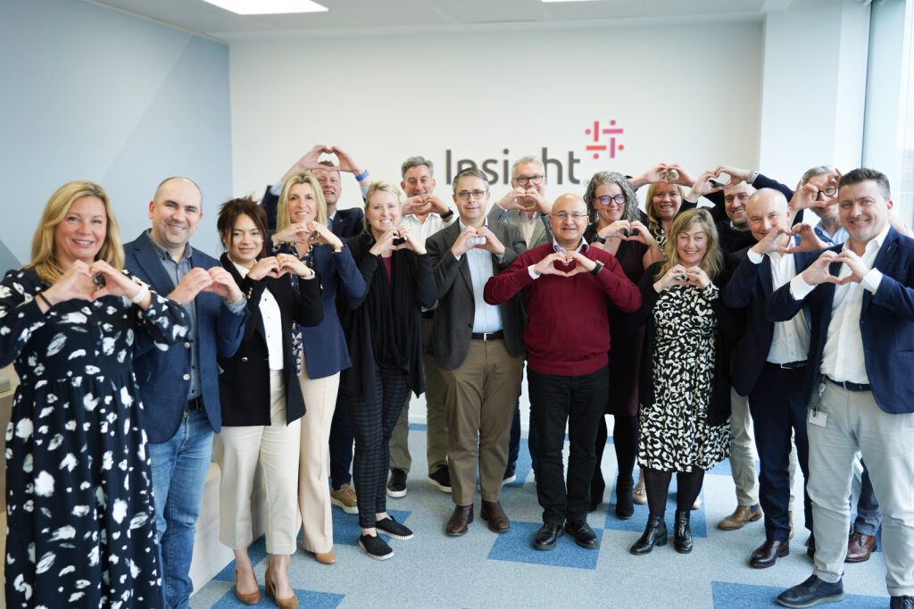 Insight leaders showing some Insight heart 