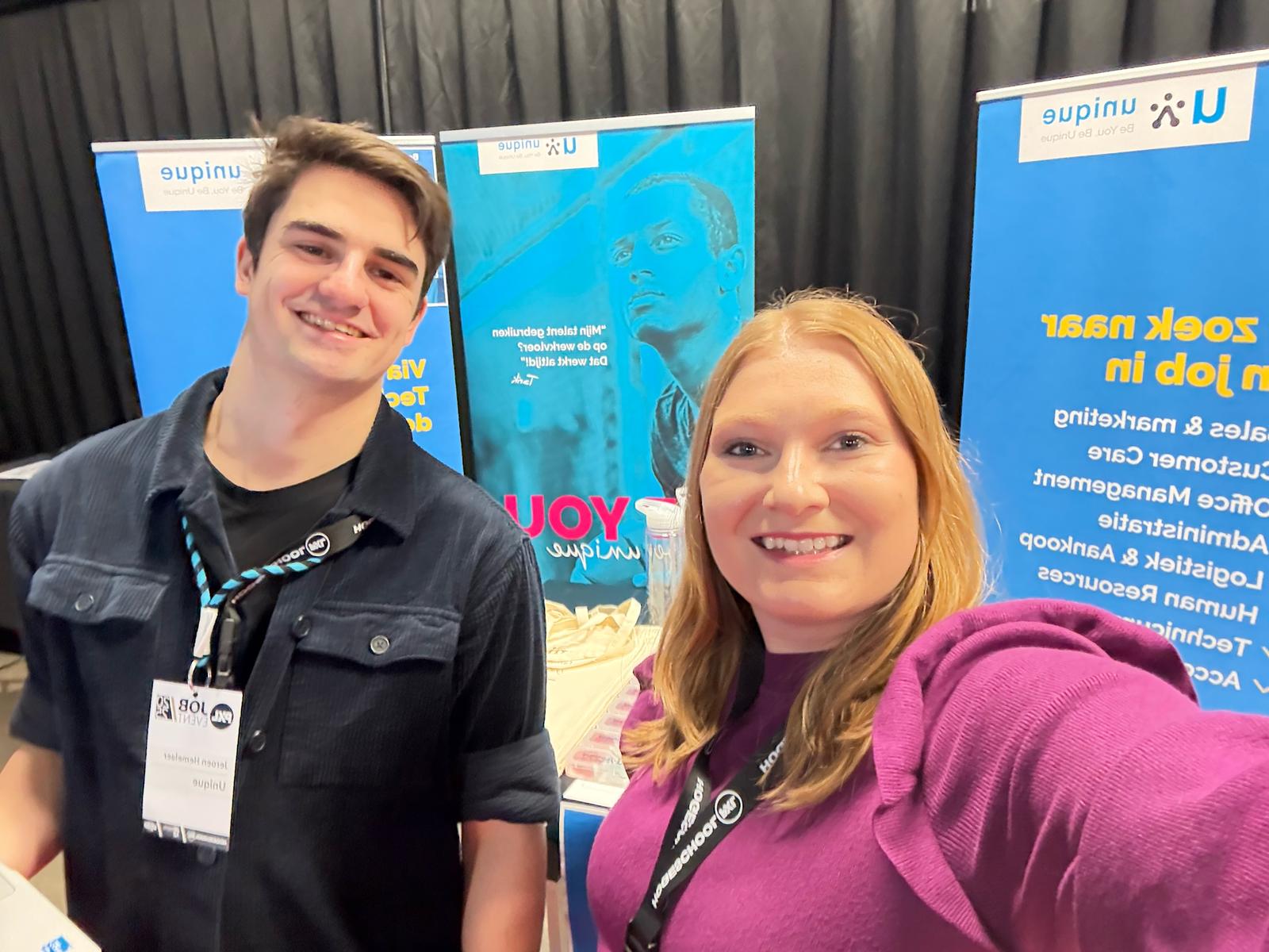 Recruiters at PXL Limburg student fair 