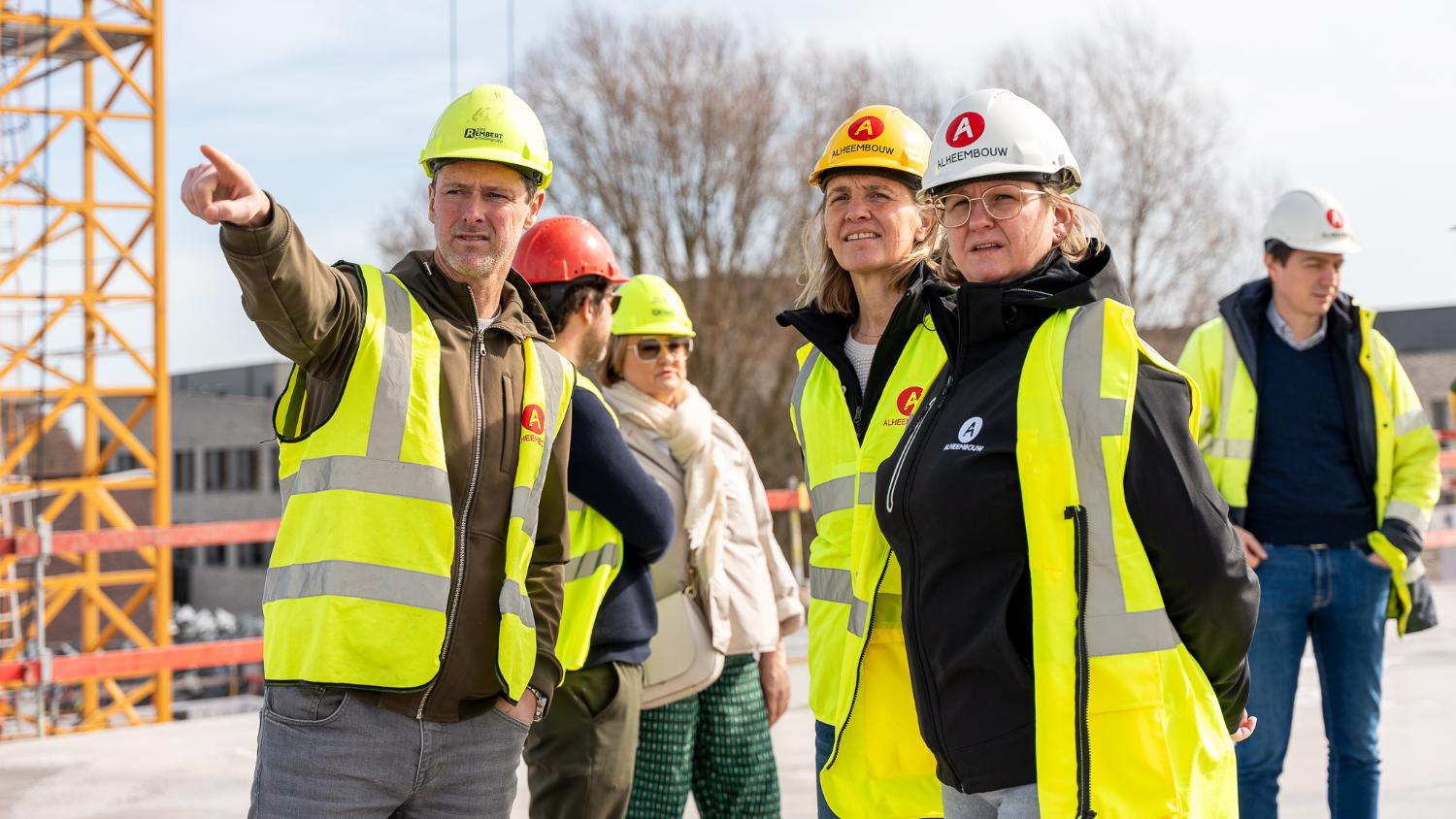 Projectteam op de werf