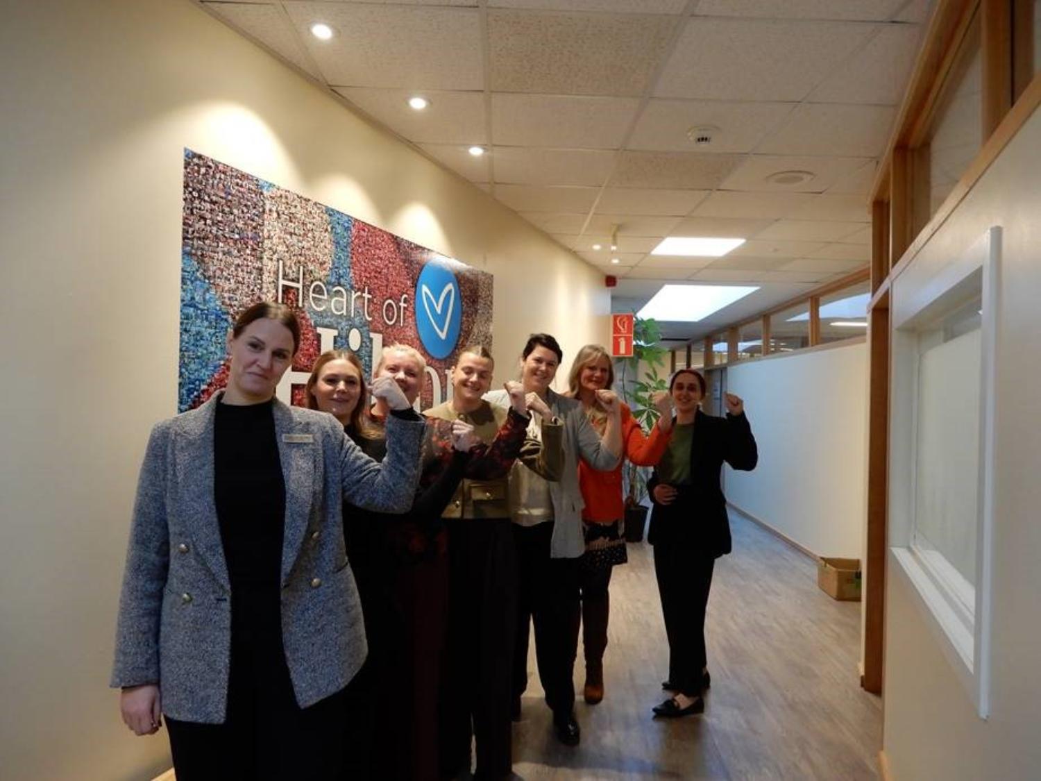 Team Members in Belgium showing their love for Hilton.