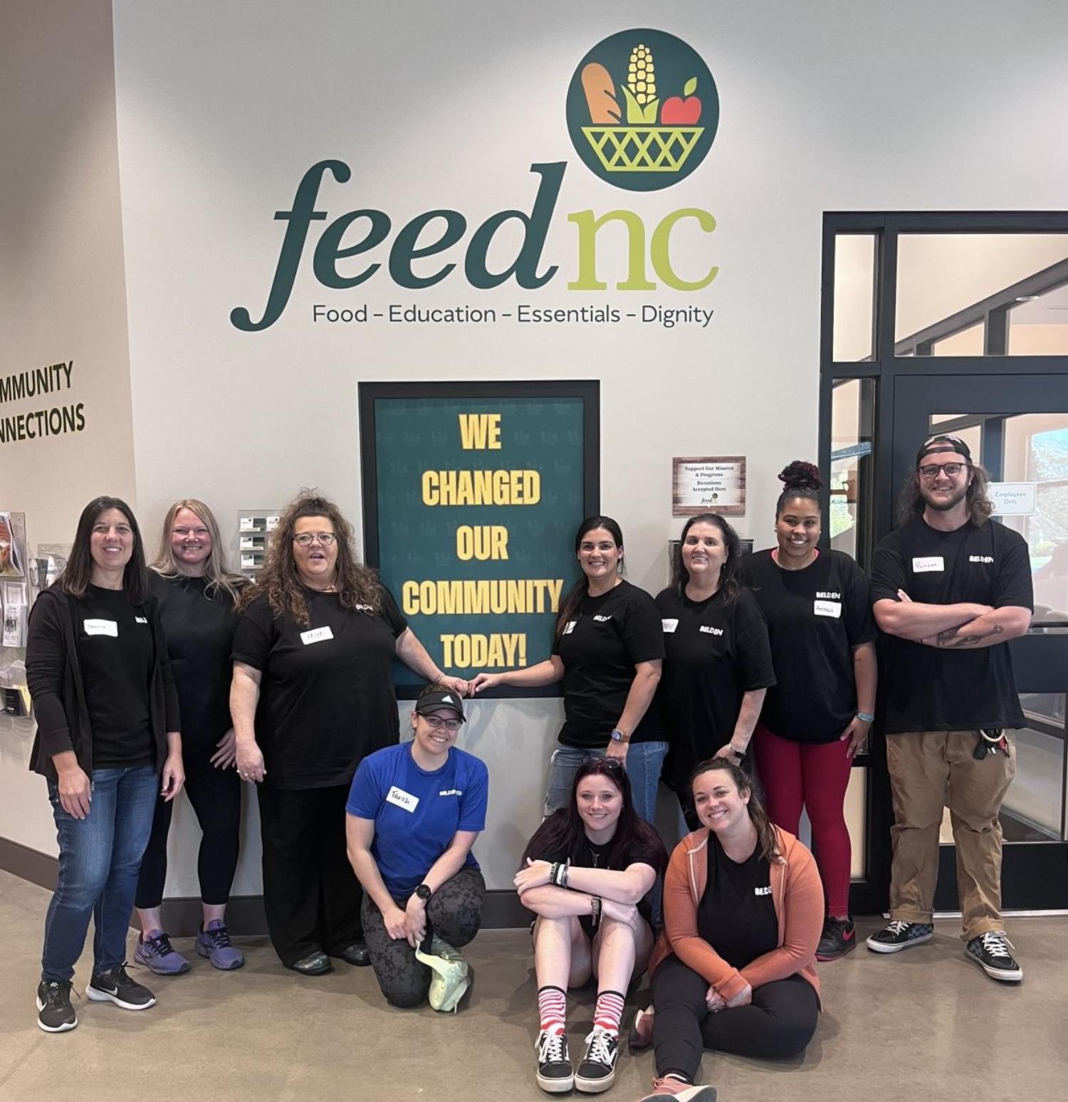 North Carolina, USA team generously devoted their time to FeedNC to give back to their community
